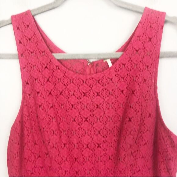 FREE PEOPLE | Red Daisy Mini Dress Fit & Flare Cut Out Women’s Size 6 - Picture 5 of 12